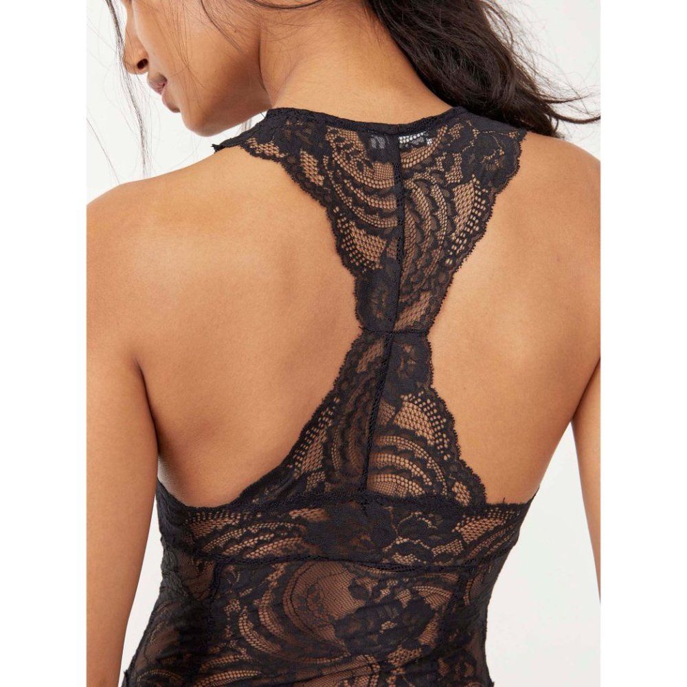 🎉LAST CHANCE🎉 NWT Free People Midnight Hour Bodysuit / Black - Picture 4 of 7